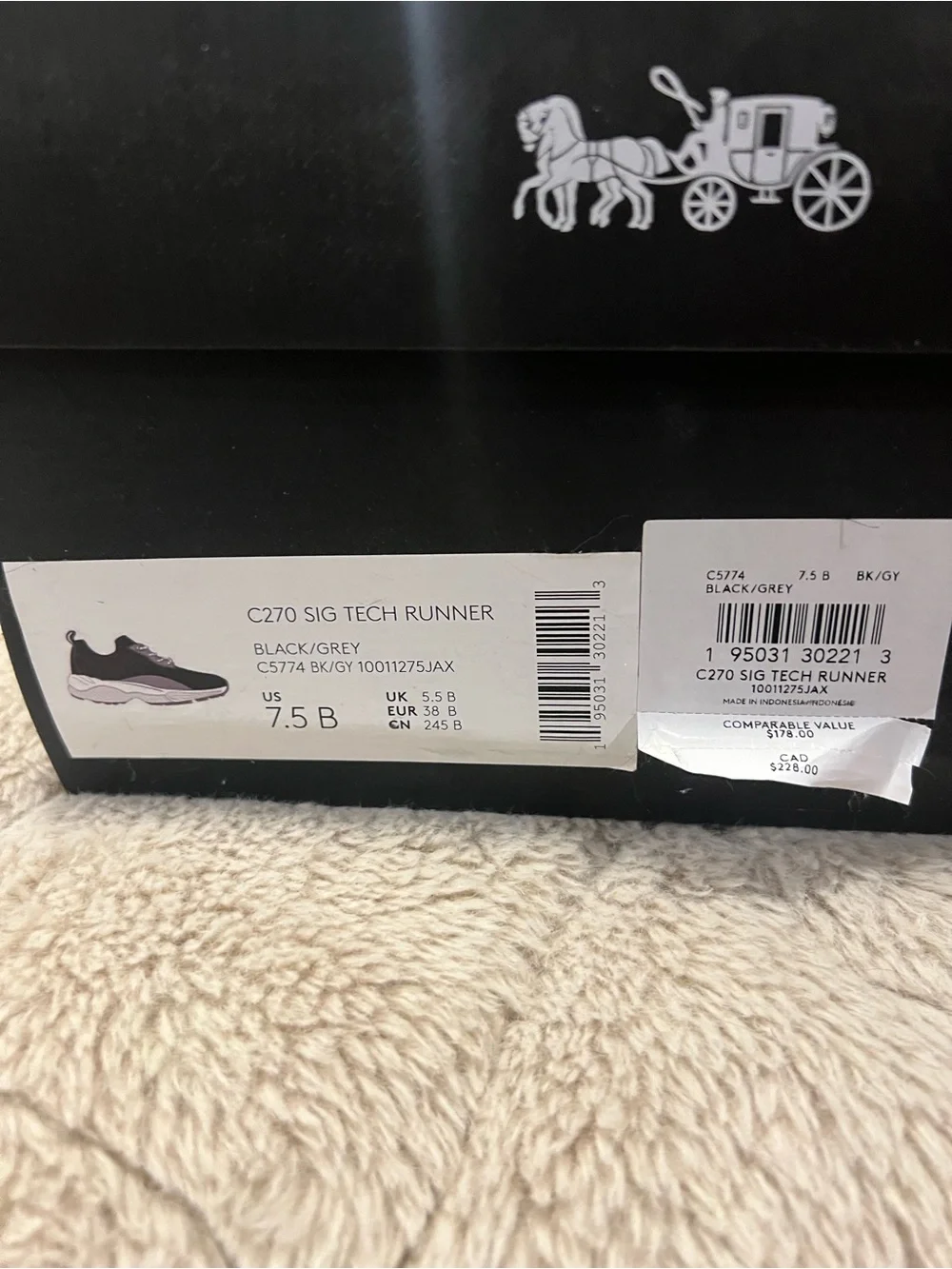 Coach Black & Gray Signature Low-Top Sneakers